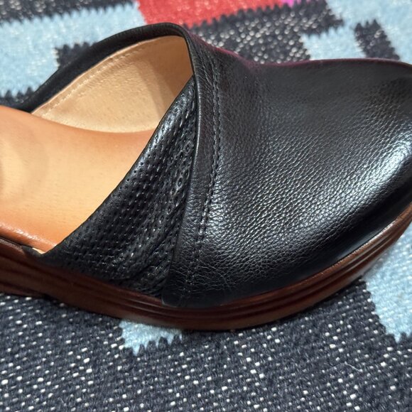 MIZ MOOZ Acadia Wide Mary Jane Platform Wedge Leather Sandal, Black, EU 40 - Picture 11 of 17